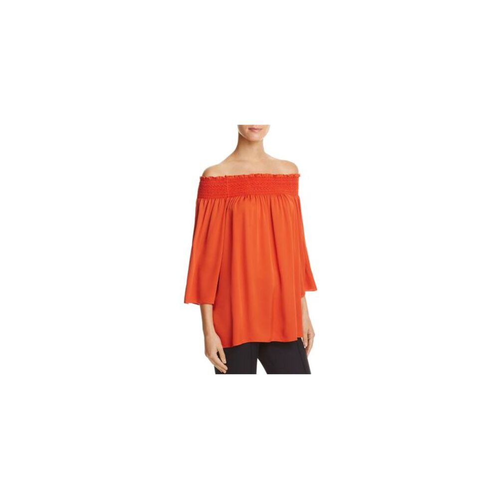Theory Womens Ruched Pullover Blouse